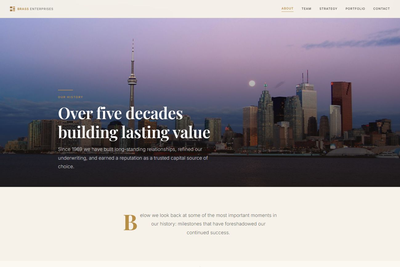 Brass Enterprises &mdash; About