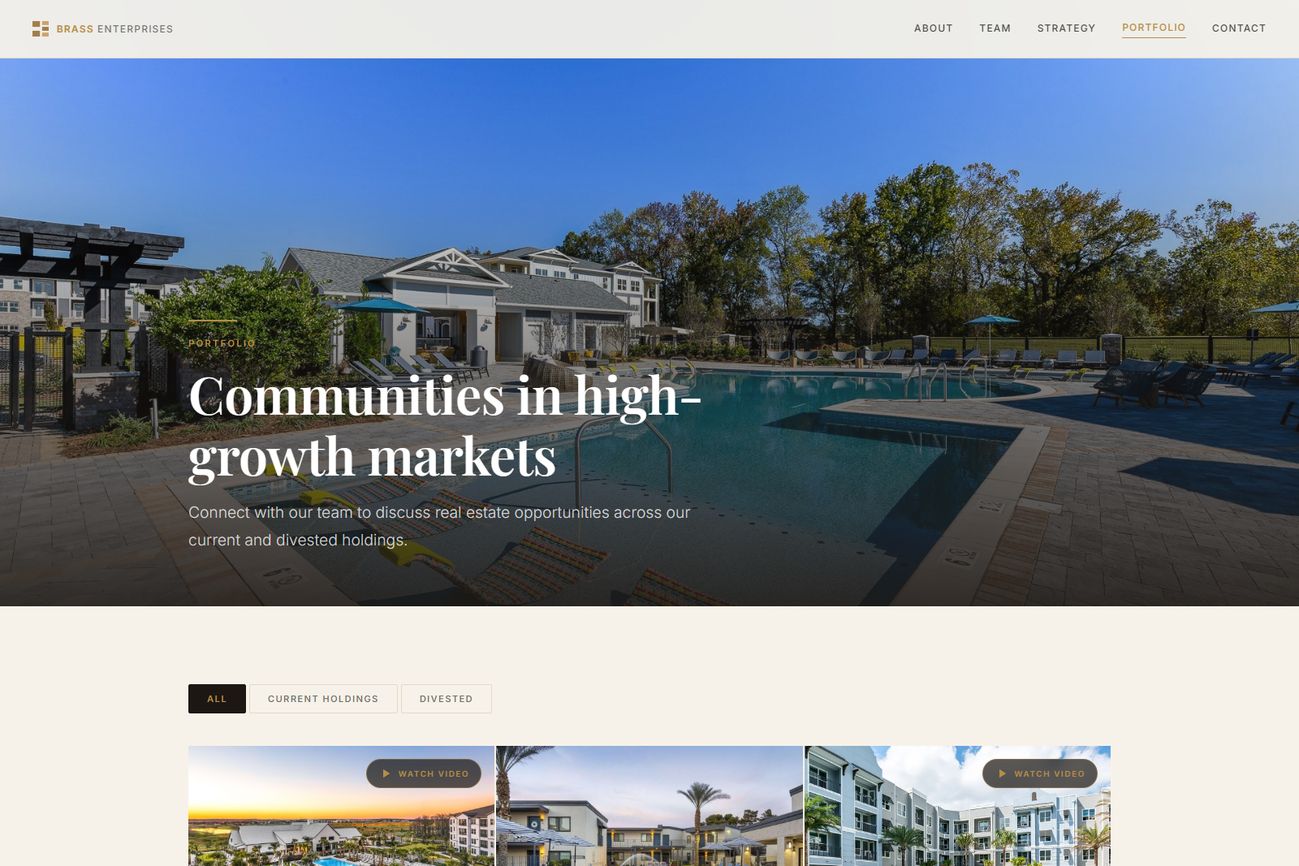 Brass Enterprises &mdash; Portfolio