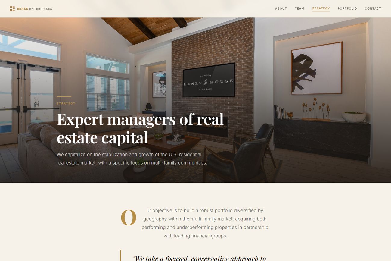 Brass Enterprises &mdash; Strategy
