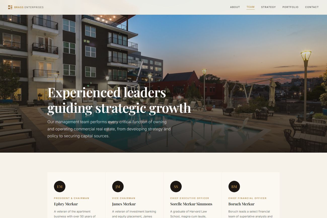 Brass Enterprises &mdash; Team